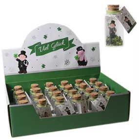 Glasröhre Viel Glück, sortiert