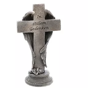 Grabdeko Kreuz mit Flügeln