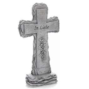 Grabdeko Kreuz mit Rosen