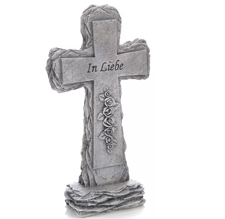 Grabdeko Kreuz mit Rosen