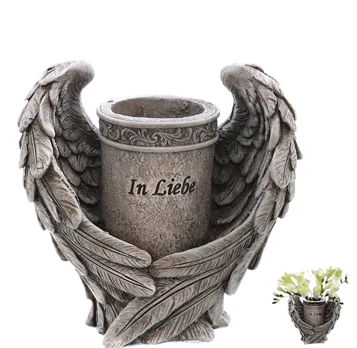 Grabdeko Vase 'In Liebe'