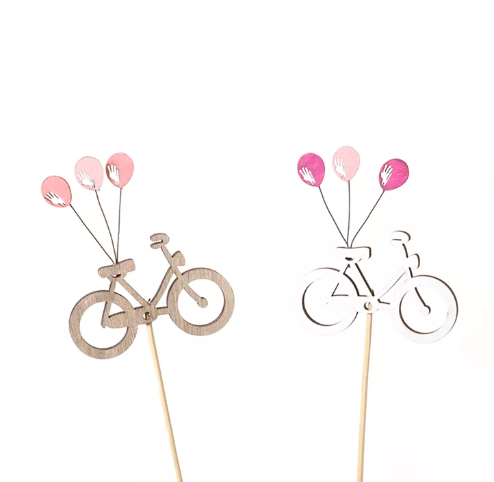 Stecker Fahrrad mit Ballons