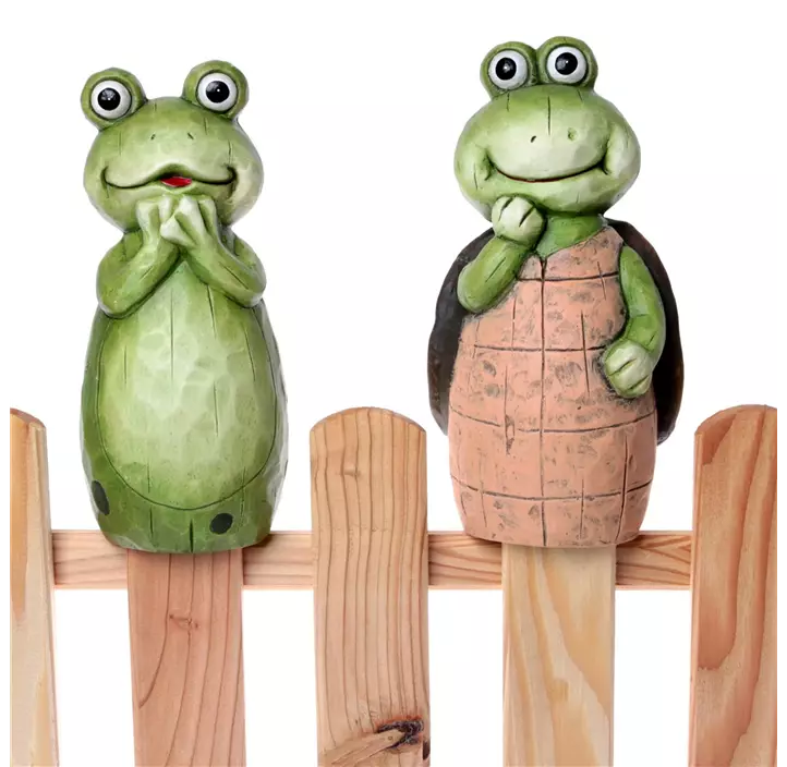 Zaunfigur Frosch-Schildkröte