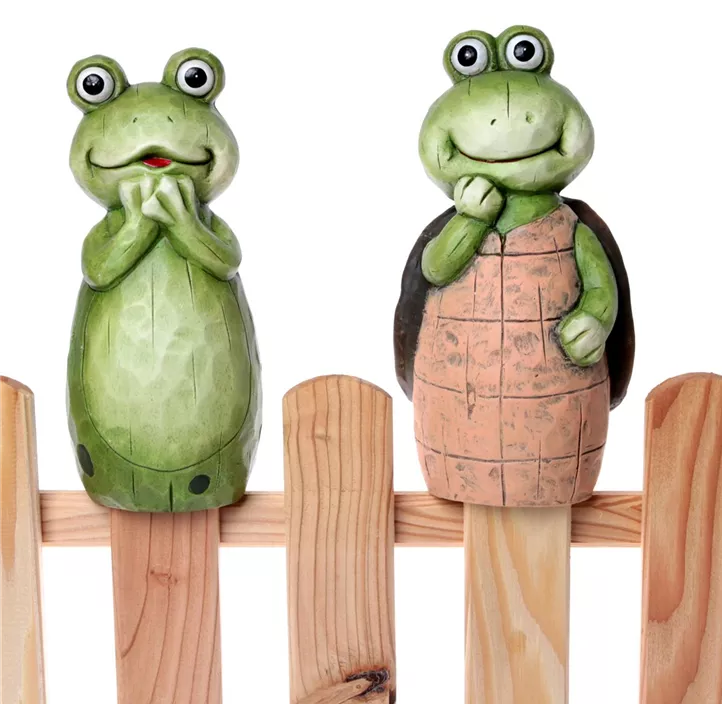 Zaunfigur Frosch-Schildkröte