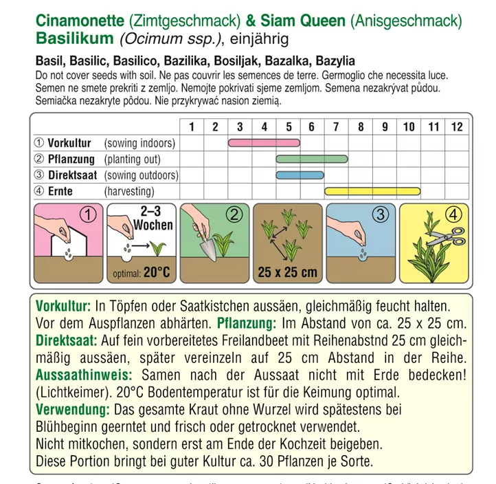 Basilikum Cinamonette & Siam Queen