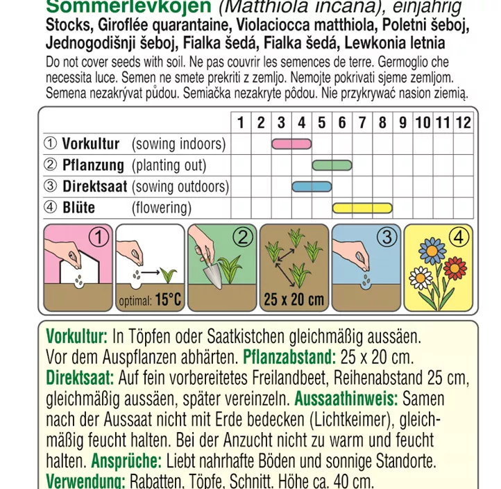 Levkojen gefüllte Mischung einjährig