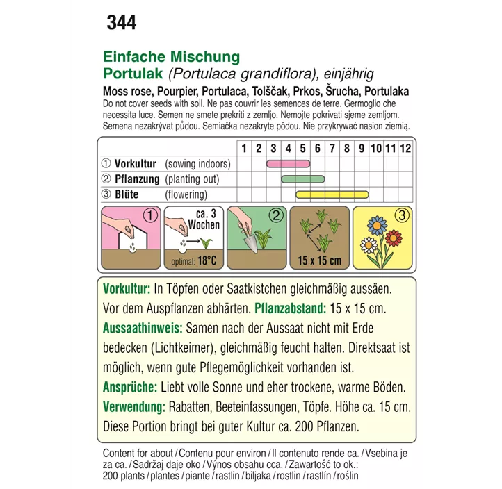 Portulaca einfache Mischung einjährig