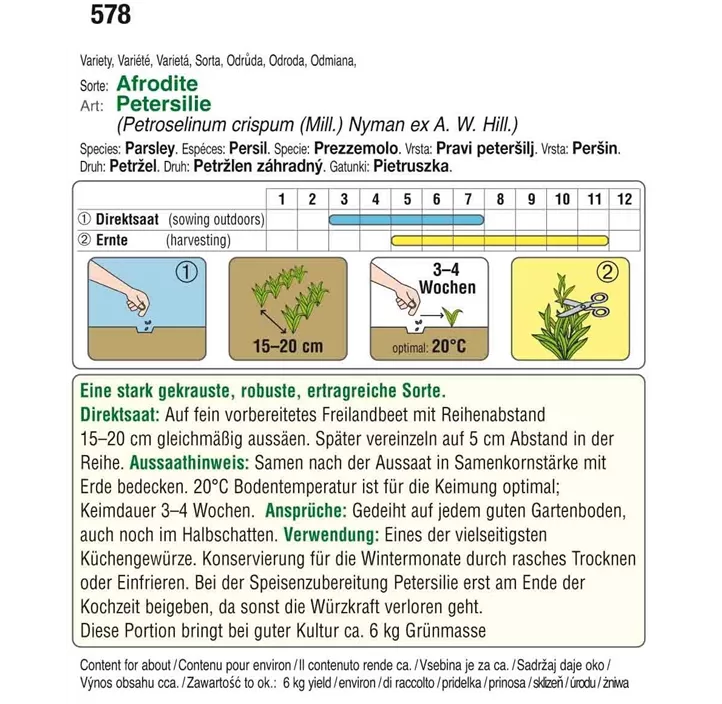Schnittpetersilie Afrodite