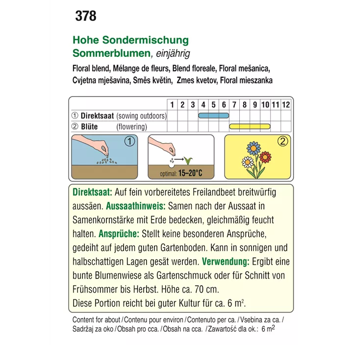 Sommerblumen hohe Mischung
