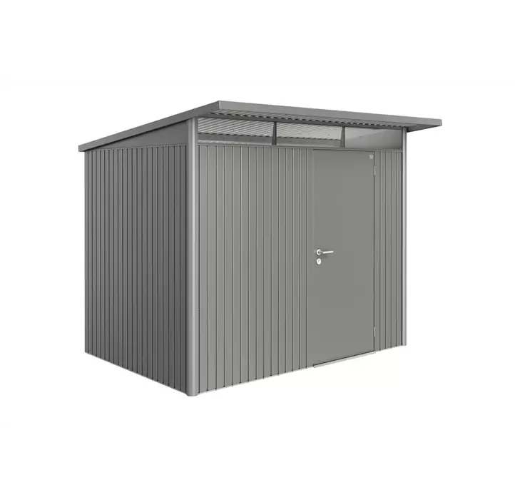Gerätehaus AvantGarde A5 quarzgrau mit Standardtür + Fenster