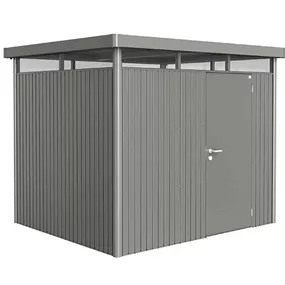 Gerätehaus HighLine H3 quarzgrau mit Standardtür + Fenster