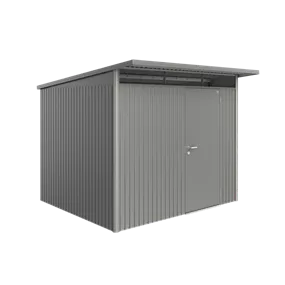 Gerätehaus AvantGarde A6 quarzgrau mit Standardtür + Fenster