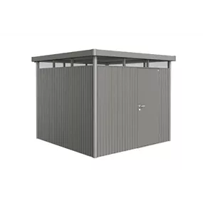 Gerätehaus HighLine H4 quarzgrau mit Standardtür + Fenster