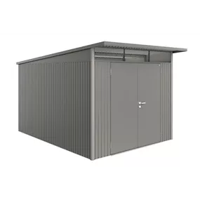 Gerätehaus AvantGarde A8 quarzgrau mit Doppeltür + Fenster