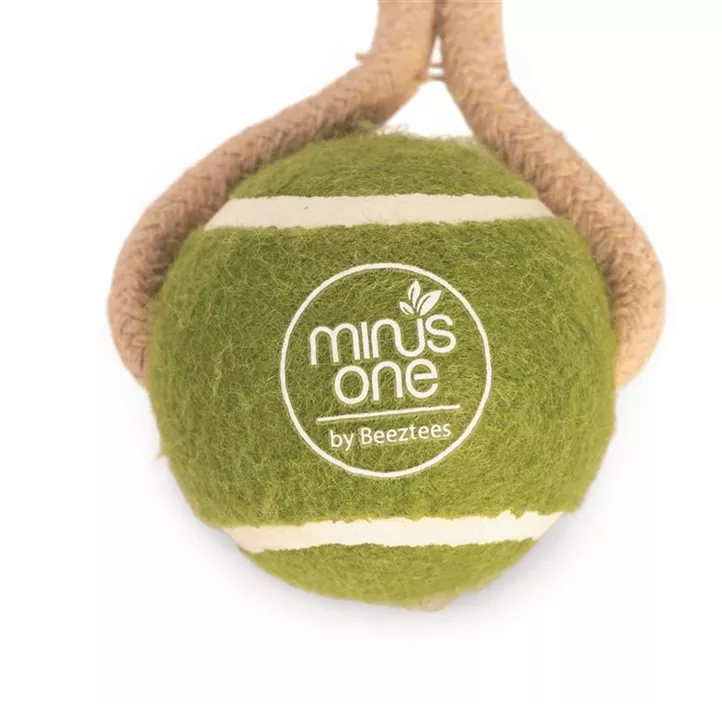 Minus One Hundespielzeug Tennisball Seil