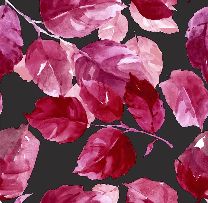 Serviette Maroon leaves