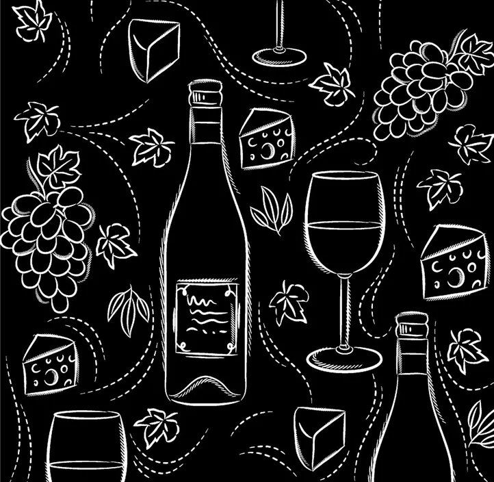 Serviette Wine and cheese (ST)