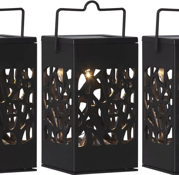 Solar-Laterne Izola, 3er-Set, LED