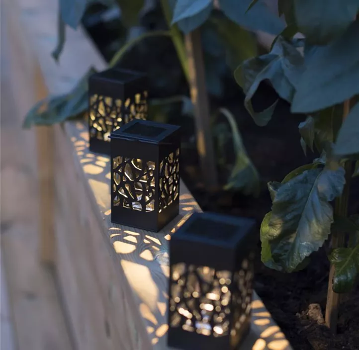 Solar-Laterne Izola, 3er-Set, LED
