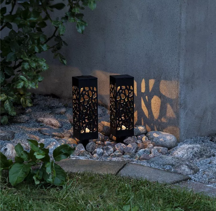 Solar-Steckleuchte Izola, 2er-Set, LED
