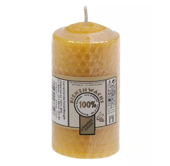 Wabenkerze 100% Bienenwachs mit Biene