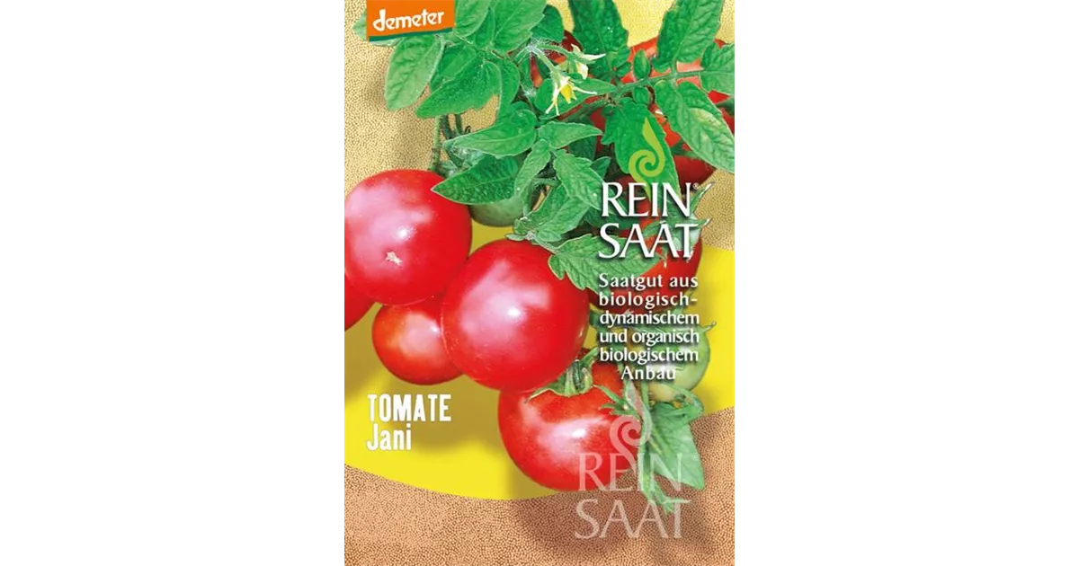 BIO-Tomatensamen 'Jani' – Frühe Balkontomate, Für Ca. 25 Pflanzen, Kompakt Wachsend