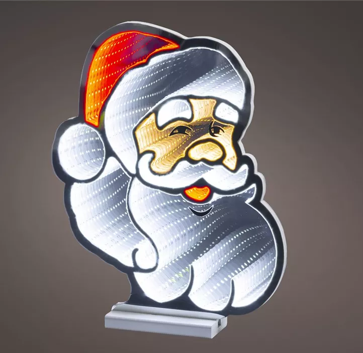 LED Weihnachtsmann Gesicht Infinity indoor