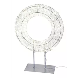 LED Metallkranz auf Fuß, Timer, Adapter, 250 LED