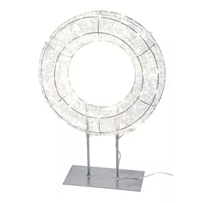 LED Metallkranz auf Fuß, Timer, Adapter, 250 LED