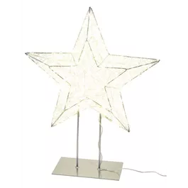 LED Metallstern auf Fuß, Timer, Adapter, 300 LED
