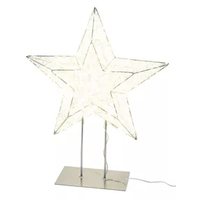 LED Metallstern auf Fuß, Timer, Adapter, 300 LED