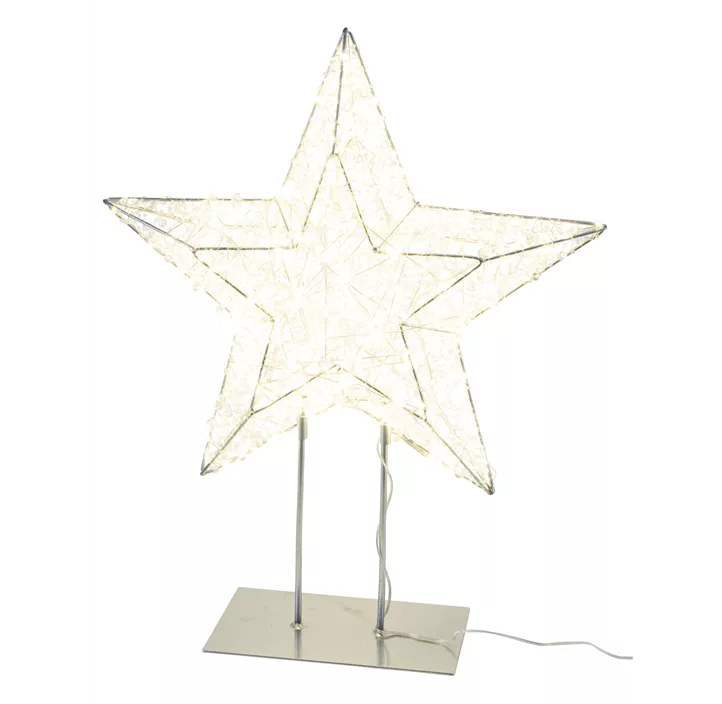 LED Metallstern auf Fuß, Timer, Adapter, 300 LED