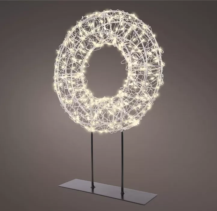 Micro LED Kranz auf Ständer outdoor