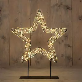 LED Stern 3D auf Fuß mit Timer u. Dimmer, 800 LED