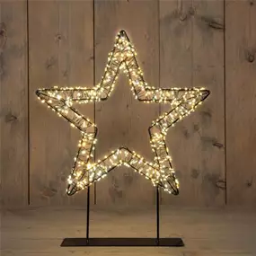 LED Stern 3D auf Fuß mit Timer u. Dimmer, 800 LED