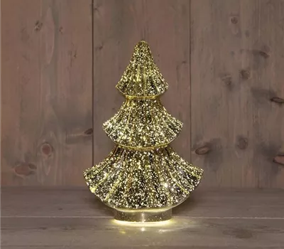 LED Glasbaum mit Timer, 3xAAA, 10 LED