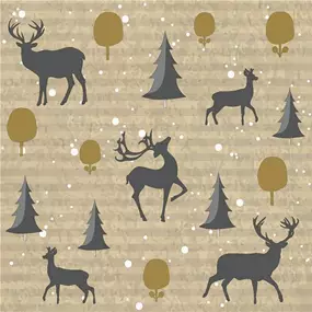 Serviette Deer Forest