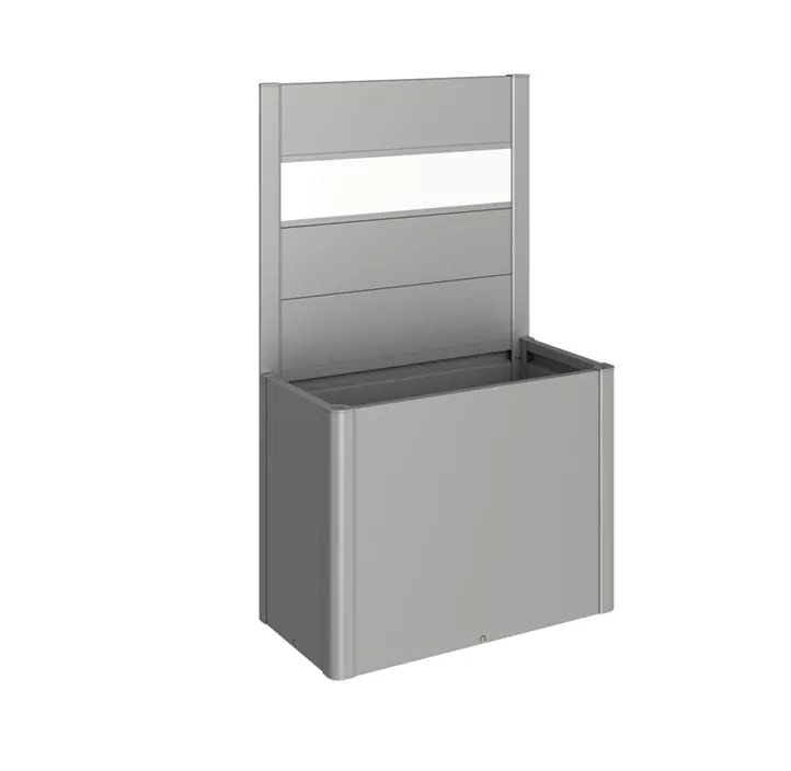 Sichtschutz für Pflanzbeet Belvedere 100 mit Acrylglas, silber