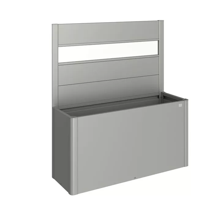 Sichtschutz für Pflanzbeet Belvedere 150 mit Acrylglas, silber