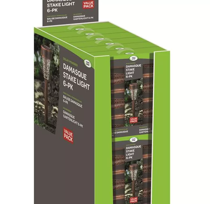 Solar-Pfahlleuchte Damasque, 6er-Packung