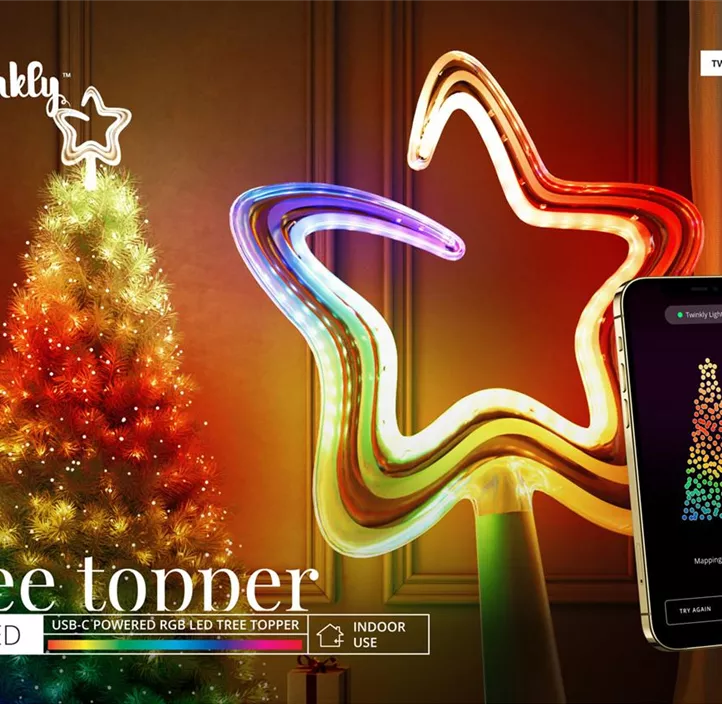 Twinkly LED Stern-Baumspitze, USB-C