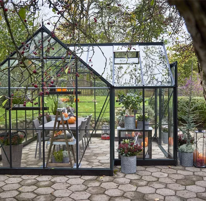 Garden Room grün m/3 mm Sicherheitsglas ohne Funda