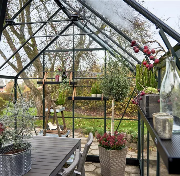 Garden Room grün m/3 mm Sicherheitsglas ohne Funda