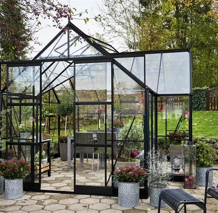 Garden Room schwarz m/3 mm Sicherheitsglas