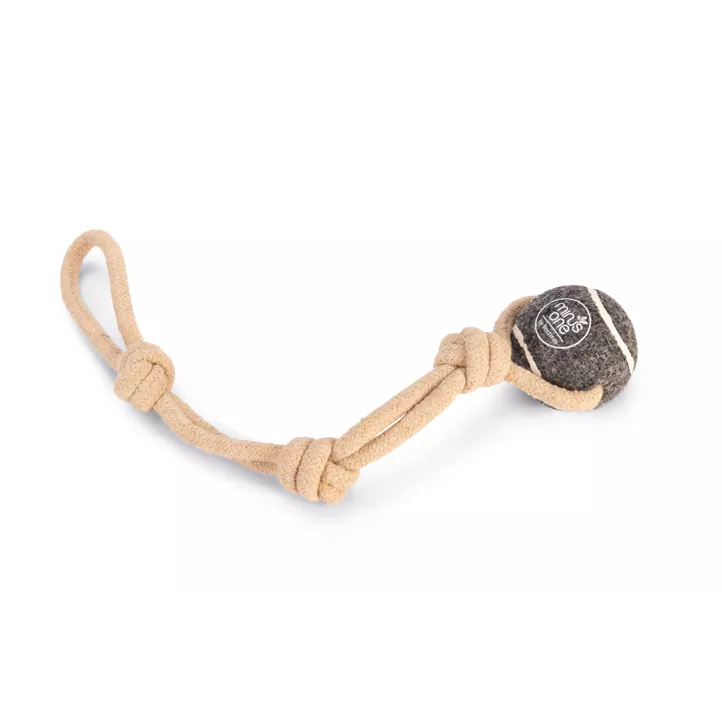 Minus One Hundespielzeug Tennisball Seil