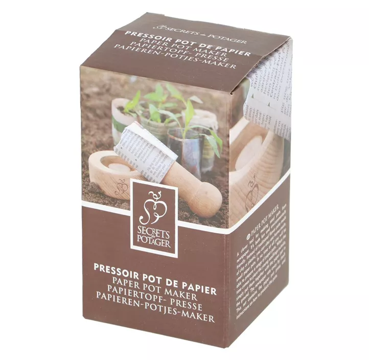 Papiertopf-Presse Holz