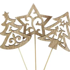 Bäume und Stern am Pick 3-fach Bäume und Stern am Pick 3-fach