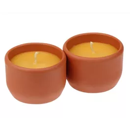 Bienenwachskerze Terra Töpfchen 100% BW