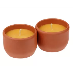 Bienenwachskerze Terra Töpfchen 100% BW