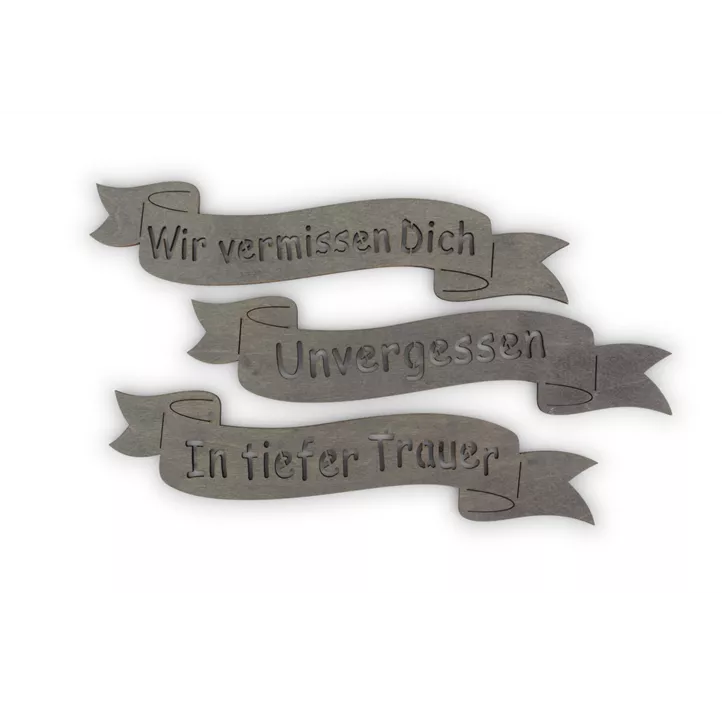 Schild Bandarole mit Spruch 3fach